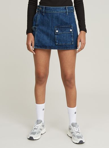 Micro Denim Skort